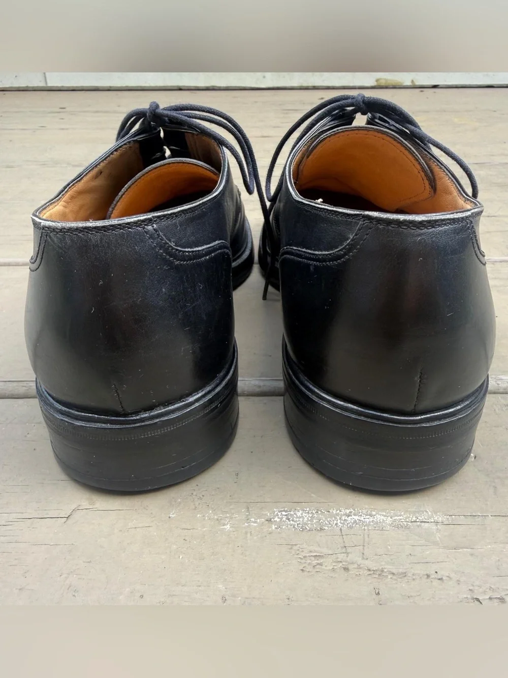 Gravati Black Leather Lace Up Dress Shoes size 8.5 W